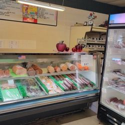Schwais Meat & Sausage Market - The only display case and standing cooler with unfrozen meat