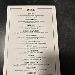 5th Street Kitchen - Entrees menu