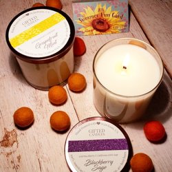 Gifted - 100% American soy candles made here in Jackson. Five gorgeous scents inspired by local towns as well as limited edition seasonal favorites!