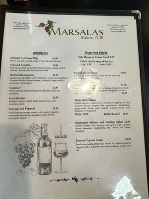 Menu photo 1 Marsalas Italian Grill Huffman, TX