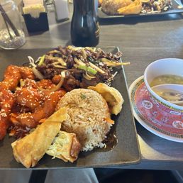 Sesame chicken and Mongolian beef Sesame chicken and Mongolian beef