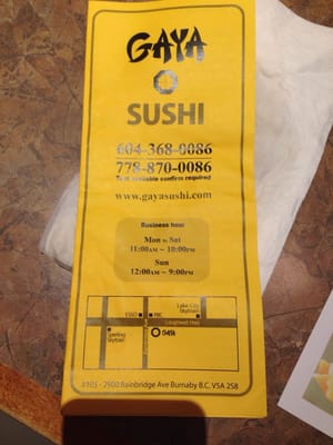 Menu photo 8 Gaya Sushi Burnaby, BC Menu photo 8 Gaya Sushi Burnaby, BC