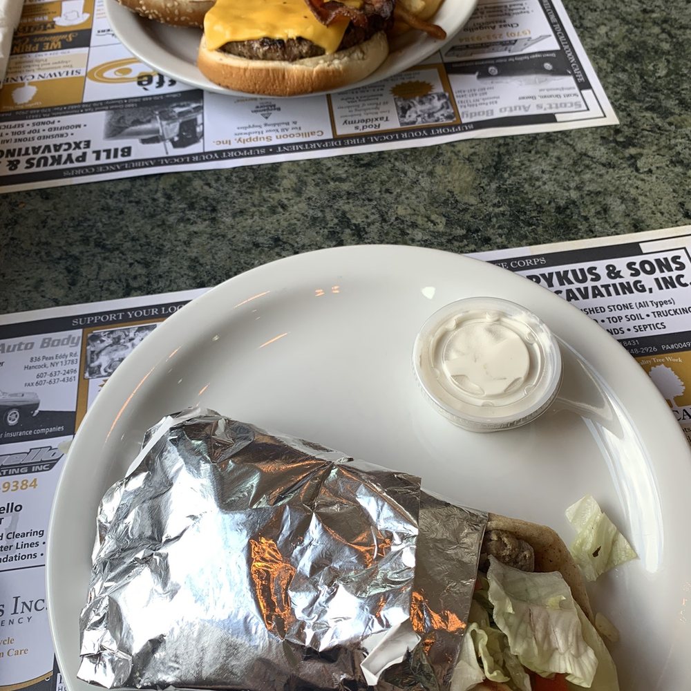 Callicoon Caffe - Pork souvlaki and Bacon cheese burger + fries - Coffee & Tea Near Me - Callicoon, New York Callicoon Caffe - Pork souvlaki and Bacon cheese burger + fries - Coffee & Tea Near Me - Callicoon, New York