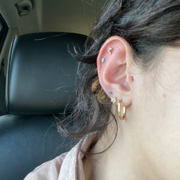 Ruby tragus and second helix is new