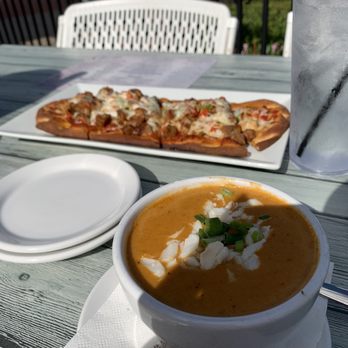 Monty’s Lighthouse - Crab Bisque & Jambalaya Flatbread - Sports Bars Near Me - Montgomery, Texas Monty’s Lighthouse - Crab Bisque & Jambalaya Flatbread - Sports Bars Near Me - Montgomery, Texas