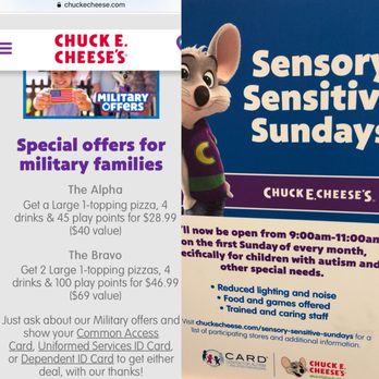 Chuck E. Cheese - an advertisement for chuck e cheeses - Pizza Near Me - North Dartmouth, Massachusetts