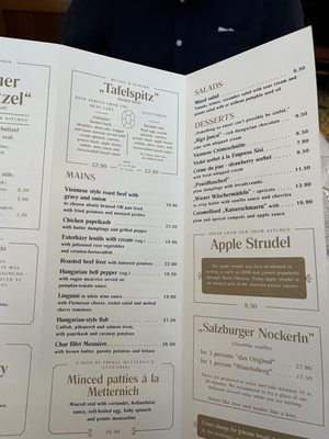 Menu photo 2 Meissl & Schadn Wien Vienna, 9 Menu photo 2 Meissl & Schadn Wien Vienna, 9