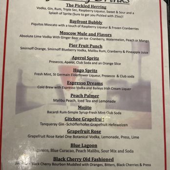 The Pickled Herring - Drink menu - American Near Me - Bayfield, Wisconsin The Pickled Herring - Drink menu - American Near Me - Bayfield, Wisconsin