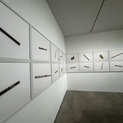Blaffer Art Museum - Prison demolition steel and brick objects
