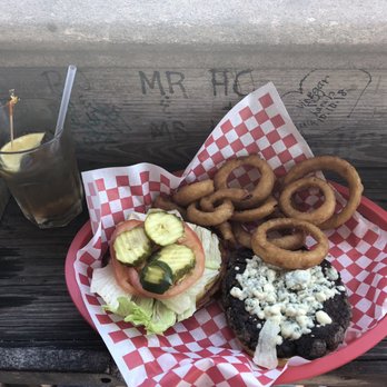 Lou's Blues - Blues burger with onion rings - Jazz & Blues Near Me - Indialantic, Florida Lou's Blues - Blues burger with onion rings - Jazz & Blues Near Me - Indialantic, Florida