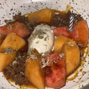 The Acorn - Birthday melon dessert. - Vegan Near Me - Vancouver, British Columbia The Acorn - Birthday melon dessert. - Vegan Near Me - Vancouver, British Columbia