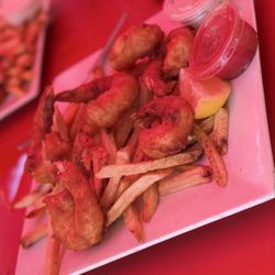Burgers By The Bridge - Jumbo Shrimp and fries