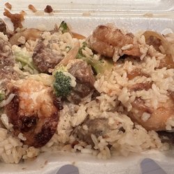 A Hibachi - Steak and Jumbo shrimp hibachi entree