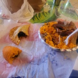 Lechonera El Sazon Criollo - Apologies for the bites, I had to taste the meal 1st, lol.
