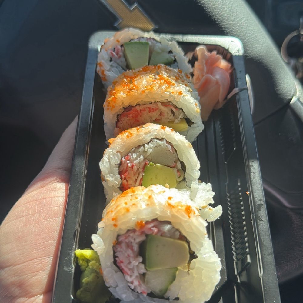 Best California Roll I've ever had! This place is my go to sushi spot! Staff is super friendly and the food is delicious!