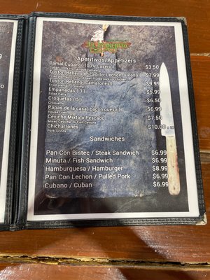 Menu photo 5 El Ranchito Marketplace Miami, FL