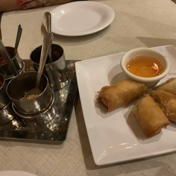 Napasorn Thai Restaurant - Spring Rolls ( on the left are spices) - Thai Near Me - Orlando, Florida Napasorn Thai Restaurant - Spring Rolls ( on the left are spices) - Thai Near Me - Orlando, Florida