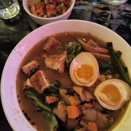 Vegan ramen with egg