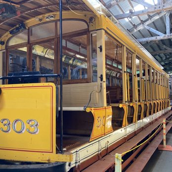 Seashore Trolley Museum - Connecticut Company 303 from New Haven, CT - a bench open car. - Museums Near Me - Kennebunkport, Maine