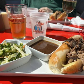Redhead Lakeside Grill - French dip & broccoli kale slaw - Pizza Near Me - Osage Beach, Missouri
