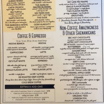 Strange Brew Coffeehouse - Coffee menu with cute descriptions - Coffee & Tea Near Me - Starkville, Mississippi Strange Brew Coffeehouse - Coffee menu with cute descriptions - Coffee & Tea Near Me - Starkville, Mississippi