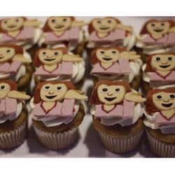 Cup My Cakez - Handmade naturally dyed fondant emoji girls   on top of cupcakes ( naturally dyed, vegan, gluten free, soy free, nut free)