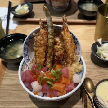 Tendon Kohaku - Sashimi aimori tendon set - Japanese Near Me - Seattle, Washington