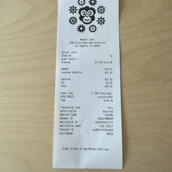 Meymuni Cafe - Cute receipt - Cafes Near Me - Los Angeles, California Meymuni Cafe - Cute receipt - Cafes Near Me - Los Angeles, California
