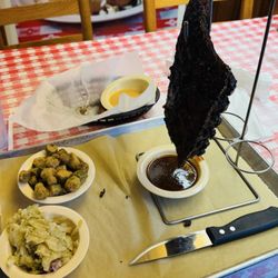 Wilber's Barbecue - My ribs dinner at Wilbur's barbecue.