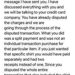 All photos are just some of the email correspondences I made a large credit card payment and also paid in cash All photos are just some of the email correspondences I made a large credit card payment and also paid in cash