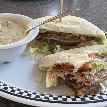 C&C Classic Diner - Stuffed Combo Sandwich and clam chowder - Diners Near Me - Raymond, Washington C&C Classic Diner - Stuffed Combo Sandwich and clam chowder - Diners Near Me - Raymond, Washington