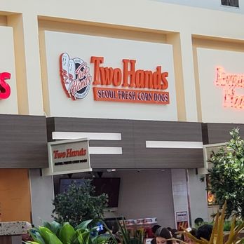Two Hands Corn Dog - Arlington - The store in the Parks food court. - Hot Dogs Near Me - Arlington, Texas Two Hands Corn Dog - Arlington - The store in the Parks food court. - Hot Dogs Near Me - Arlington, Texas