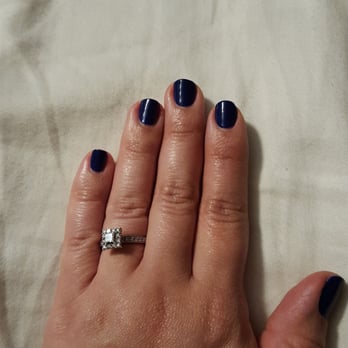 Beau Nail and Spa - Mani blue polish - Nail Salons Near Me - Cary, Illinois