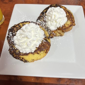 Golden Eagle II Diner - Cinnamon Bun French Toast Breakfast with whip cream. - Diners Near Me - Bronx, New York Golden Eagle II Diner - Cinnamon Bun French Toast Breakfast with whip cream. - Diners Near Me - Bronx, New York