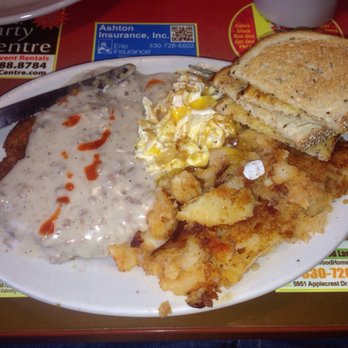 Yankee Kitchen Restaurant - Country fried steak and eggs! - Salad Near Me - Youngstown, Ohio