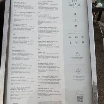 Ola Mulata - Menu - Mexican Near Me - Las Jarretaderas, NAY