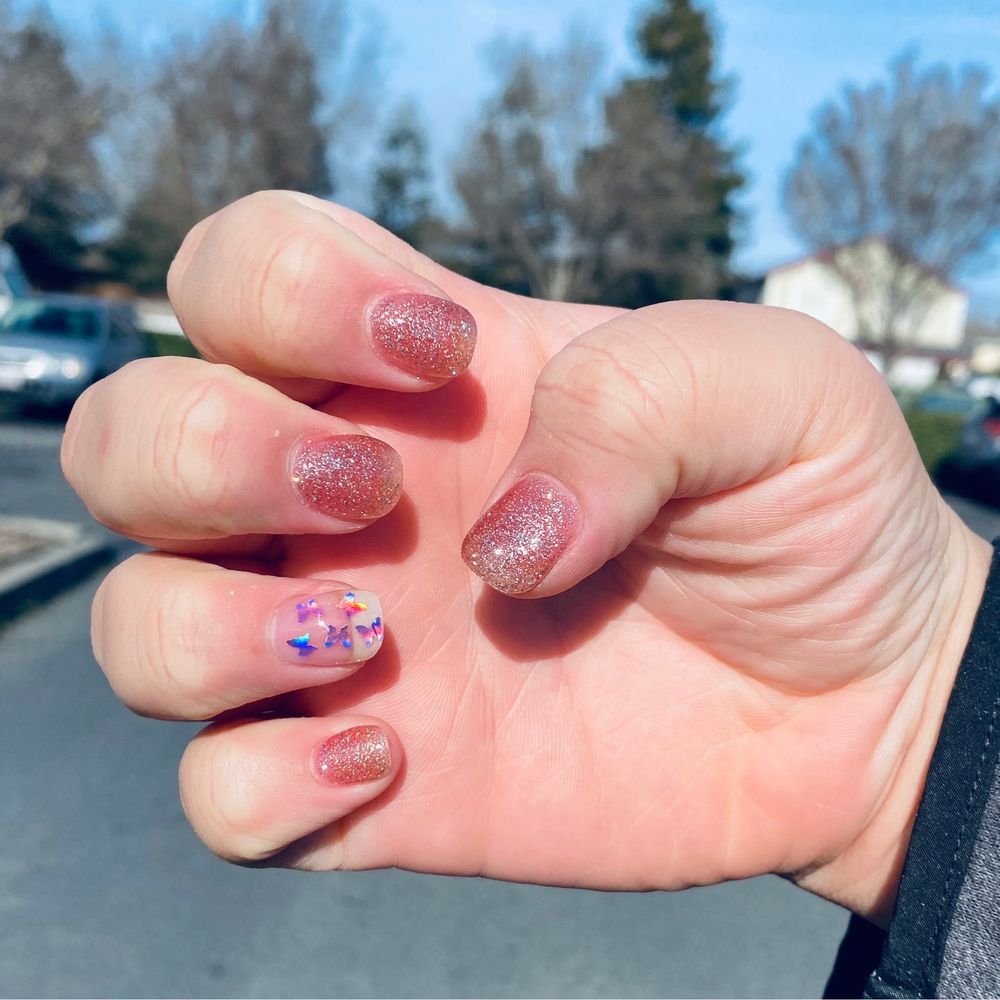 Gel manicure for girls