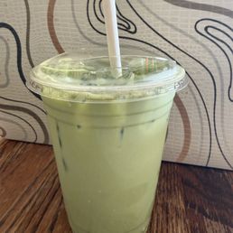 iced matcha latte with honey iced matcha latte with honey