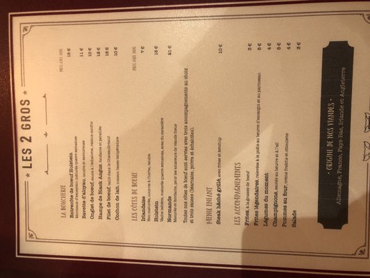 Menu photo 4 Les 2 Gros Paris, 75