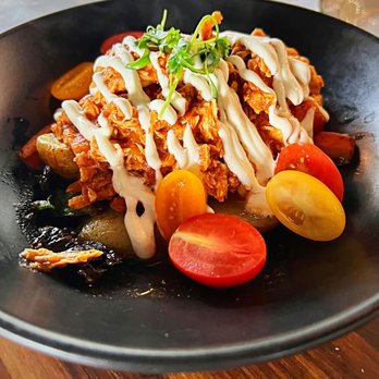 Savoy Society - Chicken Tinga without rice, sub roasted veggies. So flavorful. - Cocktail Bars Near Me - Savannah, Georgia Savoy Society - Chicken Tinga without rice, sub roasted veggies. So flavorful. - Cocktail Bars Near Me - Savannah, Georgia