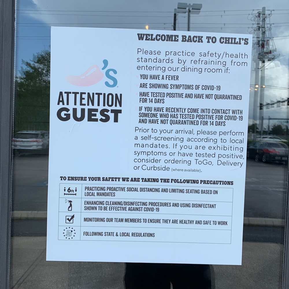 Chili's - Taking precautions at Chili's - American Near Me - Crystal River, Florida Chili's - Taking precautions at Chili's - American Near Me - Crystal River, Florida