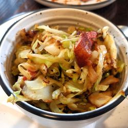 Wanaka Gourmet Kitchen - Cabbage and bacon side - too salty