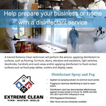 Extreme Clean - Covid-19 Disinfectant Service - Damage Restoration Near Me - Brea, California