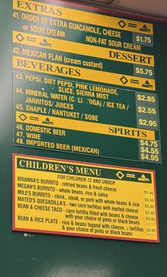 Menu photo 1 Sonoma Taco Shop San Rafael, CA