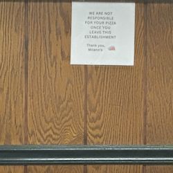 Milano's Pizza & Specialties - Disclaimer