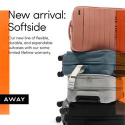 Away - Introducing our new line of flexible, durable suitcases designed with all the must-have features we're known for (and then some).