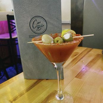 Ciao Bella - dirty mary martini - Italian Near Me - New Smyrna Beach, Florida Ciao Bella - dirty mary martini - Italian Near Me - New Smyrna Beach, Florida