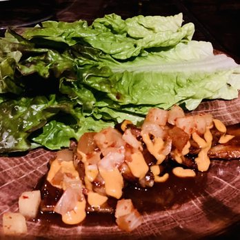 XO Restaurant - Kalbi pork belly in Gochujang aioli sauce - Asian Fusion Near Me - Honolulu, Hawaii XO Restaurant - Kalbi pork belly in Gochujang aioli sauce - Asian Fusion Near Me - Honolulu, Hawaii