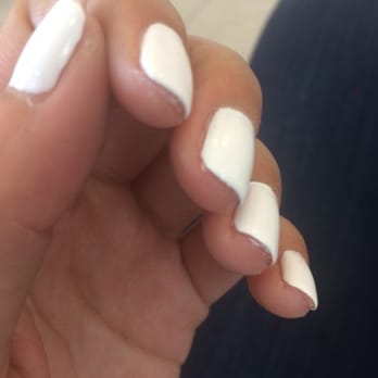 Best Nails - Reg manicure. Lady didn't even clean up the polish around my nails - Nail Salons Near Me - Los Angeles, California