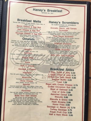 Menu photo 7 Haneys Cafe Fort Myers, FL